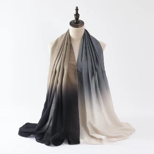 Châle léger dégradé pour femme effet coton et lin protection solaire élégante