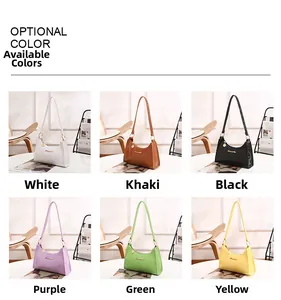 Collage of crocodile pattern hobo bags in white, khaki, black, purple, green, and yellow