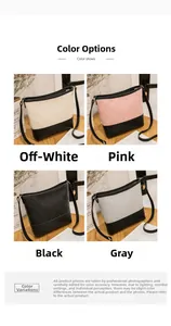 Sac seau matelassé à bandoulière en quatre couleurs avec surpiqûres en losange