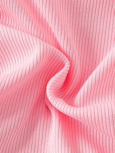 Tejido de punto acanalado rosa del vestido de princesa Elsa para niñas pequeñas