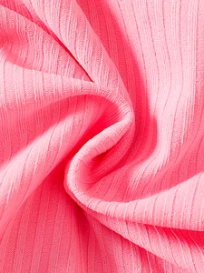 Pink rib-knit girl dress featuring floral embroidery, flutter sleeves, and mesh tulle texture