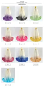 Detailed catalog showing 10 color gradient shawls with fashion style for women