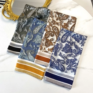 Paisley Bedrucktes Quadratisches Halstuch Satin KunstSatin Bandana Retro Boho Haar-Accessoire Halstuch Für Damen Lässig Elegant