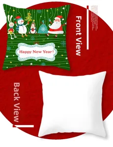 Detailed view of the Christmas pillowcase showing the festive front and plain white back