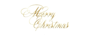 Detail showing champagne gold 3D Merry Christmas lettering with metallic luster