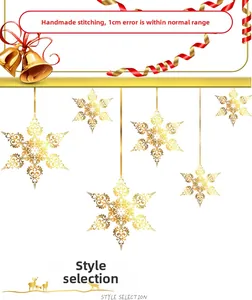 Detail of handmade stitching on golden Christmas pillowcase with 1cm margin note
