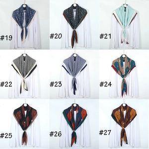 Detailed catalog showing nine diverse patterns of warm autumn winter square scarves and shawls