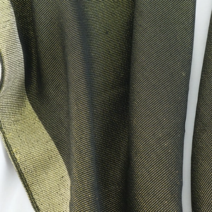 Solid black and gold lurex scarf with metallic thin stripes and soft texture fabric