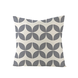 Makroaufnahme von geometrischem Blattmuster auf strapazierfähigem Polyester-Kissenbezug