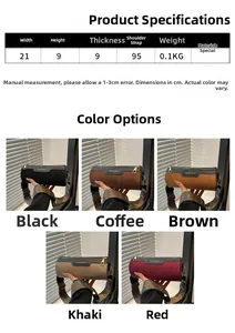Detailed dimensions and five color options for this trendy cylindrical frosted crossbody bag