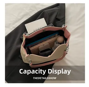 Top view of spacious tote bag showing interior storage for tablet and essentials