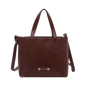 Retro wine red matte leather handbag with adjustable crossbody strap and top handle