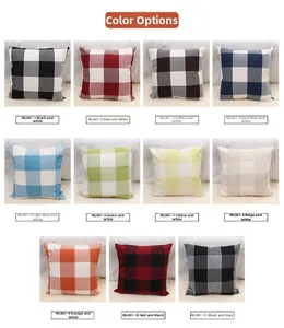 Sélection de housses de coussin à carreaux en onze couleurs pour canapé et voiture