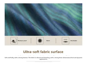 Detail of ultra-soft moisture-proof fabric for Van Gogh oil painting tapestry