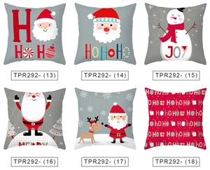 6er-Set Weihnachts-Kissenbezüge mit Weihnachtsmann und Rentier für Sofa-Deko