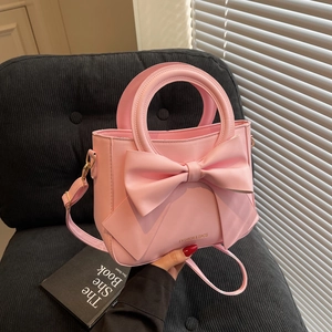 Sac À Main Pour Femmes Cuir PU Nœud Papillon Rétro Sac À Bandoulière Élégant Accessoire De Mode Pour Dames