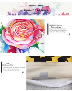 Detail of high-definition floral print and precision stitching on peach skin fabric
