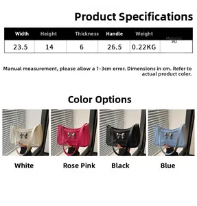 Guide des tailles et options de couleurs pour le sac à bandoulière avec nœud décoratif