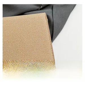 Macro shot of high-quality brown and white woven canvas fabric texture for shoulder bag
