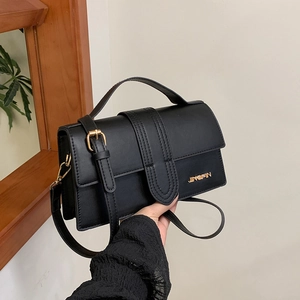 Petit Sac Carré Cuir PU Rabat Boucle Magnétique Sac À Main Bandoulière Polyvalent Mode Pour Femmes
