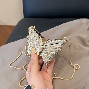 Butterfly Star Fish Shape Metal Evening Bag Rhinestone Inlaid Mini Crossbody Clutch Women Party Wedding Fashion Unique Accessory