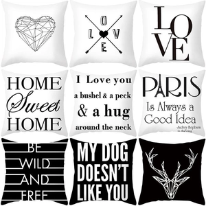Federa Nordica Moderna Con Stampa Lettere Bianco E Nero In Pelle Di Pesca Copricuscino Decorativo Per Divano Soggiorno Camera Da Letto Ufficio Casa Decorazione Quadrato Standard