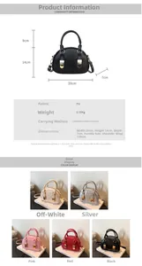 Guida alle taglie e selezione colori per la borsa a mano Boston compatta in pelle PU