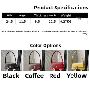 Guide des tailles et coloris pour le sac bandoulière en similicuir gaufré crocodile