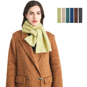 Minimalist Wool Blend Knit Scarf For Men Women Winter Warm Soft Ribbed Texture Solid Color Long Wrap Neck Warmer Scarf