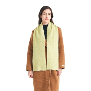 Soft knit wool scarf in light green for men and women during autumn and winter season