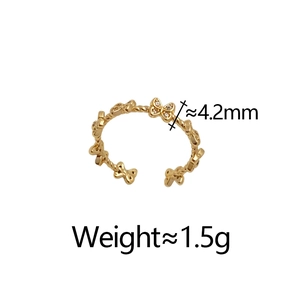 Detailed view showing a 4.2mm butterfly ring with micro-set zircon and 1.5g weight info