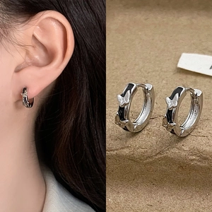 Butterfly Huggie Hoop Earrings Copper Enamel Drip Oil Small Round Earrings For Women Sweet Cool INS Style