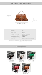 Detail view of stylish croc-effect PU leather mini handbag with H-shaped metal buckle