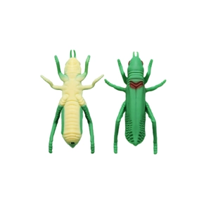 Creative grasshopper shaped ballpoint pen set with realistic silicone locust design for kids
