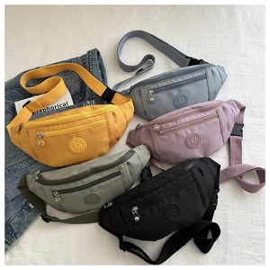 Sacs bananes multicolores en nylon avec double fermeture éclair et sangle ajustable