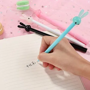 Cute cartoon long-eared bunny gel pen set in four colors for student stationery