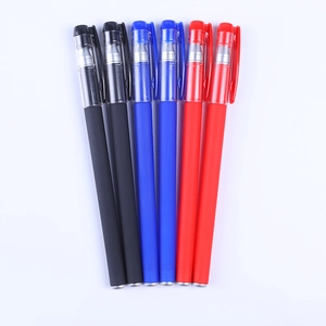 Euro Standard 380 Matte Gel Pen Office Signature Pen For School Students Business Stationery Smooth Writing Black Blue Red Ink