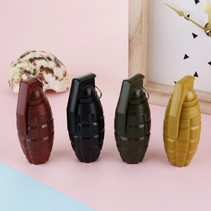 Creative Grenade Shaped Ballpoint Pen Retractable Mini Plastic Writing Tool With Metal Ring Novelty Office School Supplies