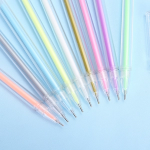 Colorful highlighting pens set with transparent barrel for creative journaling and drawing