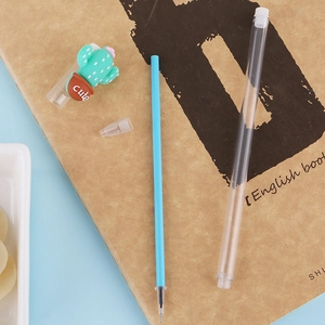 Stylo gel carotte 0,5 mm créatif avec corps transparent et décoration de cactus mignon