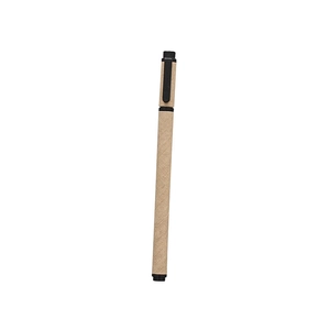 Eco-friendly 0.5mm black ink gel pen with minimalist brown kraft paper barrel