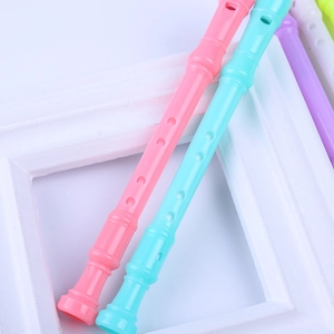 Penne gel creative a forma di flauto in vari colori per studenti e amanti della musica