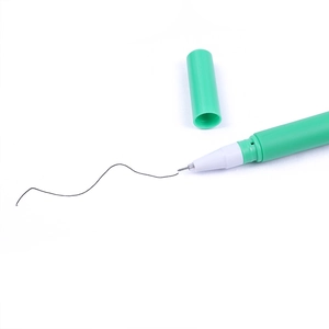 Cute cactus shaped gel pen with green barrel and black ink for creative stationery
