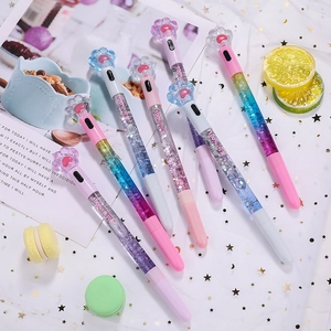 Set de bolígrafos de gel con purpurina líquida y diseño de garra de gato creativa