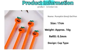 Especificaciones detalladas del bolígrafo de gel calabaza de 0,5 mm y dimensiones