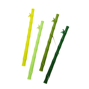 Set of 4 bamboo shaped creative gel pens in gradient green colors for office and students