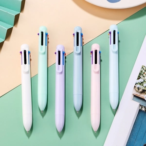 Multi Color Ballpoint Pen Retractable Macaron Cute Aesthetic Journaling School Office Stationery For Students Girls