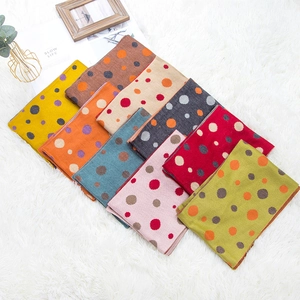 Kids Winter Warm Knit Scarf Soft Acrylic Polka Dot Pattern Neck Warmer For Boys Girls Casual Fashion Autumn Winter Accessory