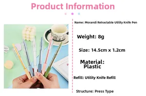 Morandi Klick-Cuttermesser-Stift Details mit 14,5 cm Größe und 8g leichtem Design
