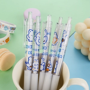 Cute Cartoon Bear Rabbit Retractable Utility Knife Pen Plastic Portable Paper Cutter For Students DIY Crafting Scrapbooking